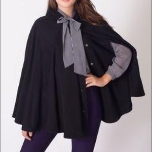 American Apparel Fleece Cape Black O/S